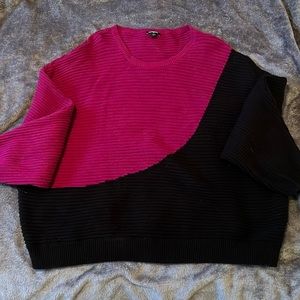 XL Express Sweater. Bright pink with black!
